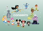 Verjaardagskaart Disney Pixar karakters